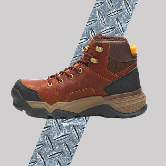 Caterpillar Other - Caterpillar Provoke Waterproof Alloy Toe Mens Brown Leather Work Boots / SZ 11